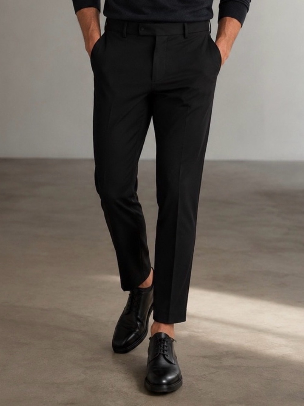 COS 100% Wool Tailored Dress Pants Black Career Office 36R The Boys